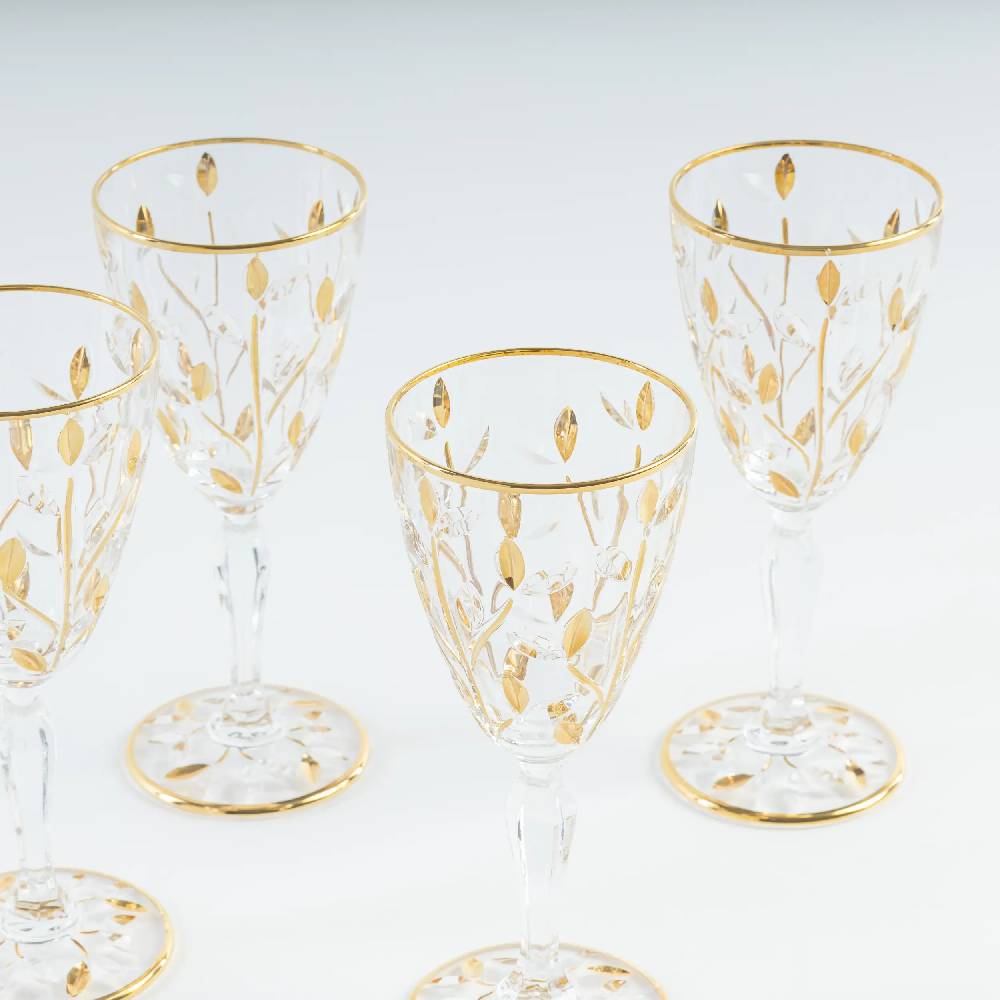 Les Ottomans Set of four crystal glasses CG06 Smaltimento dello stoccaggio