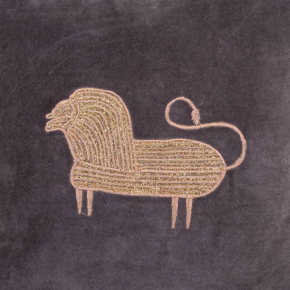 Les Ottomans Embroidered velvet cushion EBC09 Promozione Limitata
