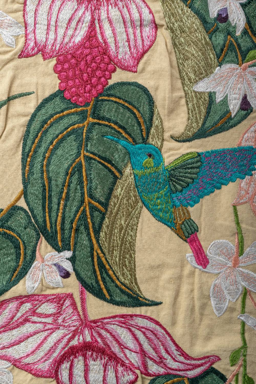 Les Ottomans Embroidered cotton tablecloth EBT15 Pezzi Unici