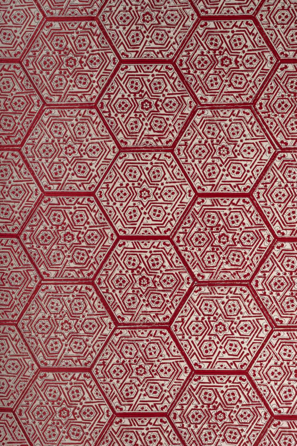 Les Ottomans Handprinted cotton tablecloth IKB05 In Linea