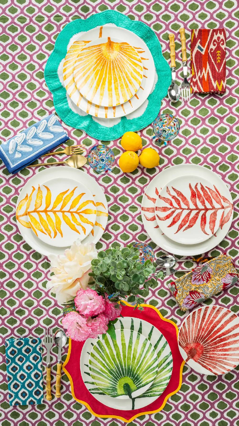 Les Ottomans Ceramic plate leaves LE05 Offerte giornaliere