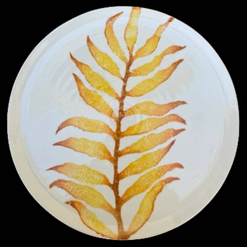 Les Ottomans Ceramic plate leaves LE01 Officina
