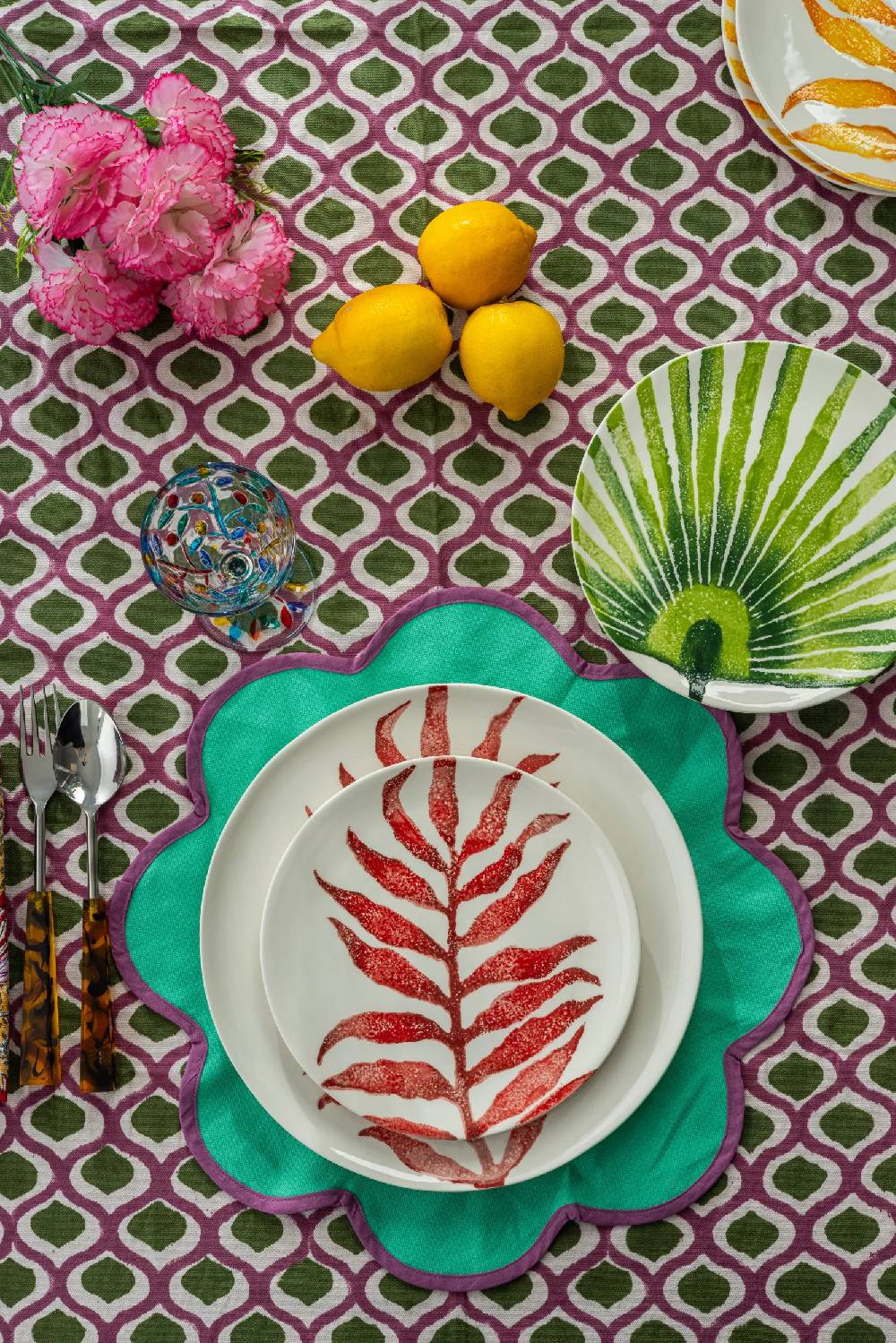 Les Ottomans Ceramic plate leaves LE02 Limitato a 3 giorni