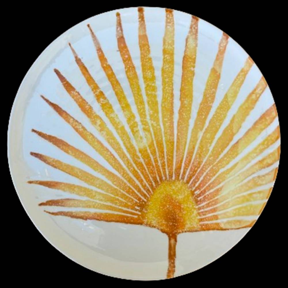Les Ottomans Ceramic plate leaves LE03 Esporta salva