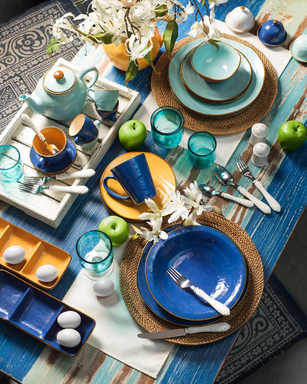 Novità Home Mediterraneo - Piatto Dessert in Gres Blu Offerta esclusiva