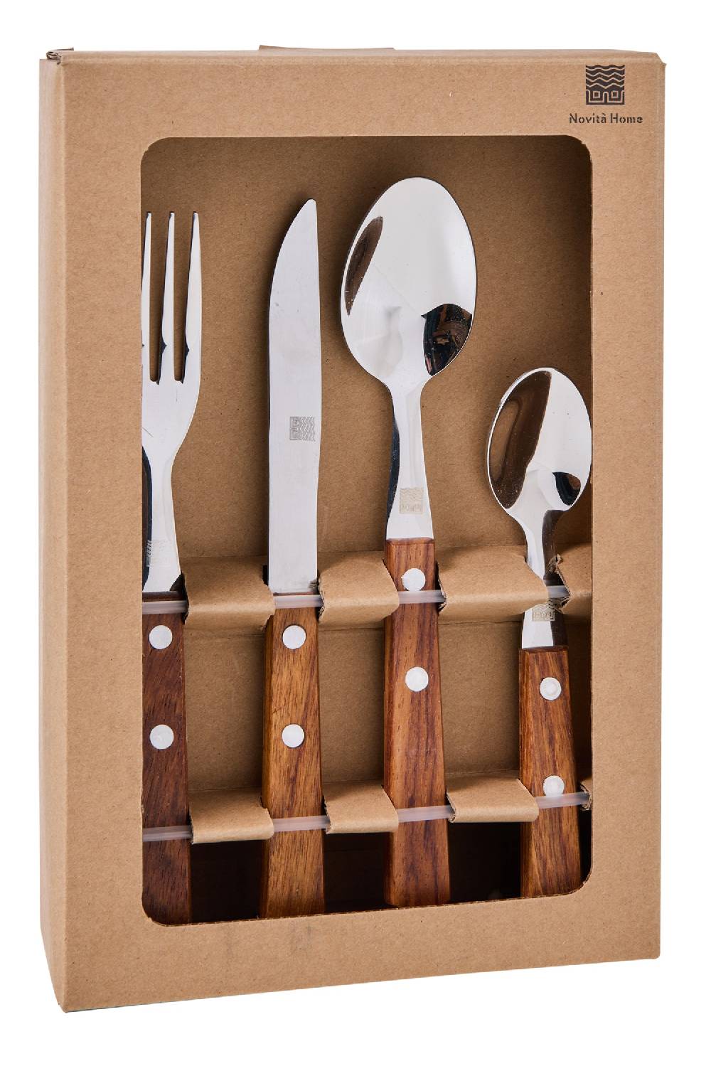 Novità Home Saint Louis - Posate Set 1/16 Manico Legno Novità