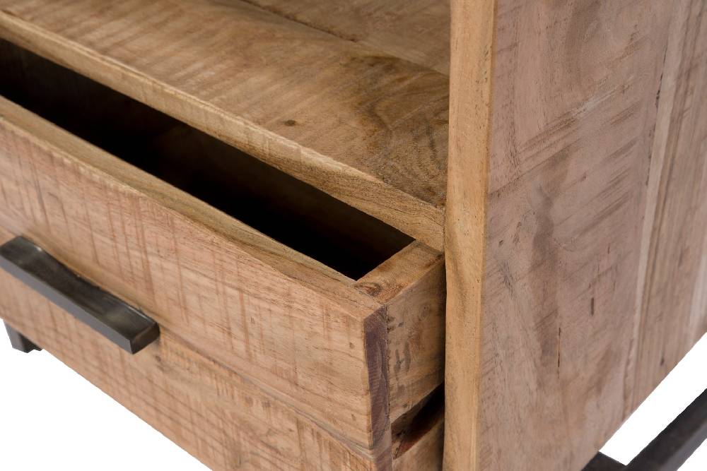 Novità Home Comodino 1 cassetto in legno e metallo Sconti questo mese