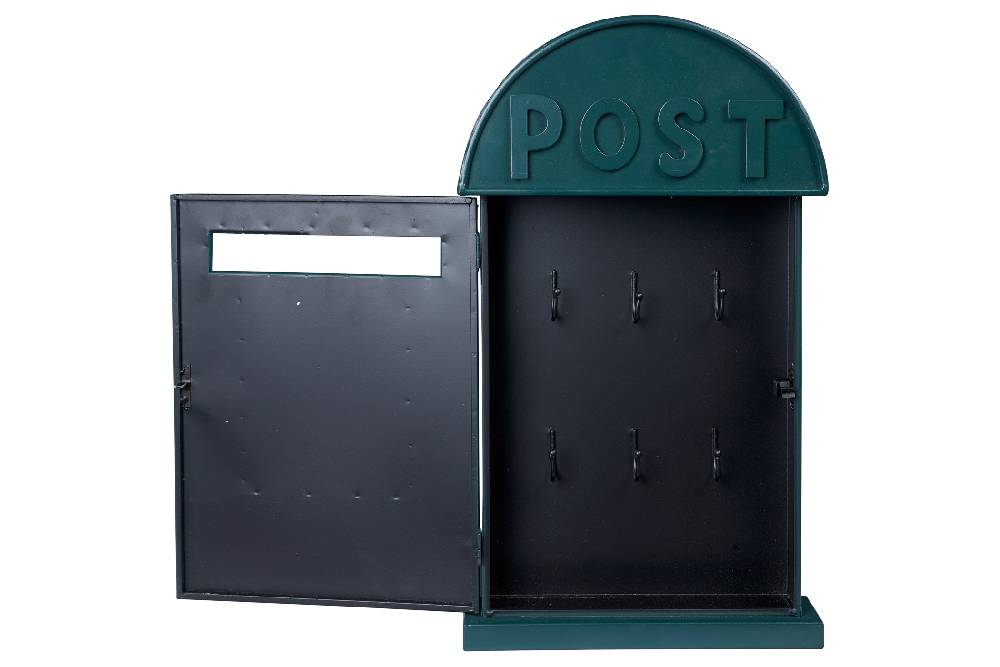 Novità Home Cassetta posta porta chiavi in metallo verde Economico