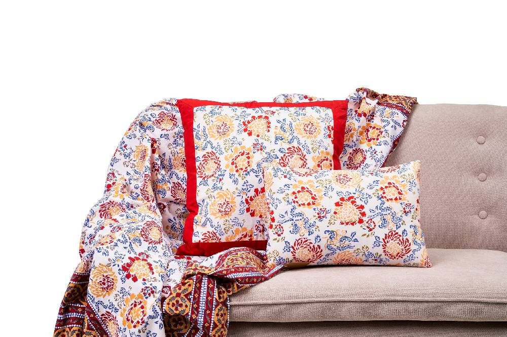 Novità Home Capoliveri - mezzero doppio decor rosso, blue in cotone Negozio online di fabbrica