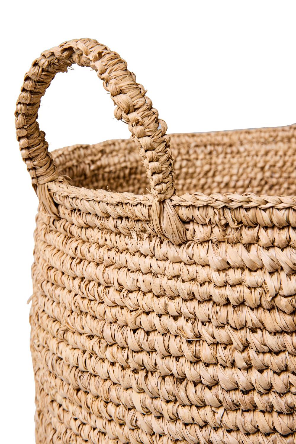 Novità Home Weaves - Cesta Con Manici Intreccio Uncinetto Offerte stagionali