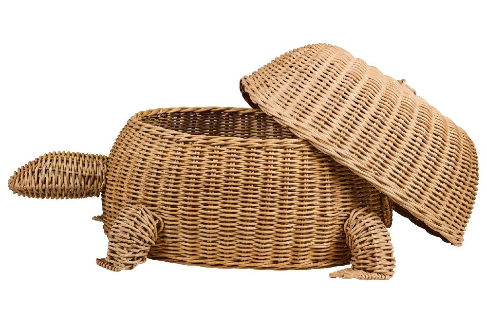 Novità Home Tressage - Tartaruga Contenitore Midollino Naturale Ultimo giorno