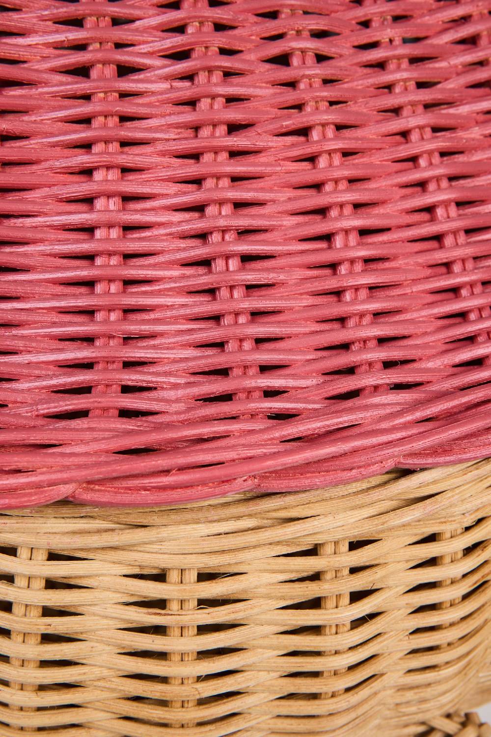 Novità Home Tressage - Granchio Contenitore In Midollino Naturale Arancio Offerta speciale della fabbrica