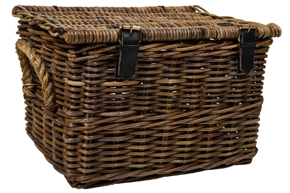 Novità Home Panier - Cesta Bauletto Con Lacci In Pelle Fino al 55% di sconto