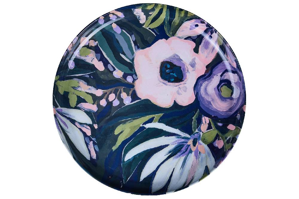Novità Home Vincent - Vassoio Tondo Floreale Nuit 50% di sconto per tempo limitato