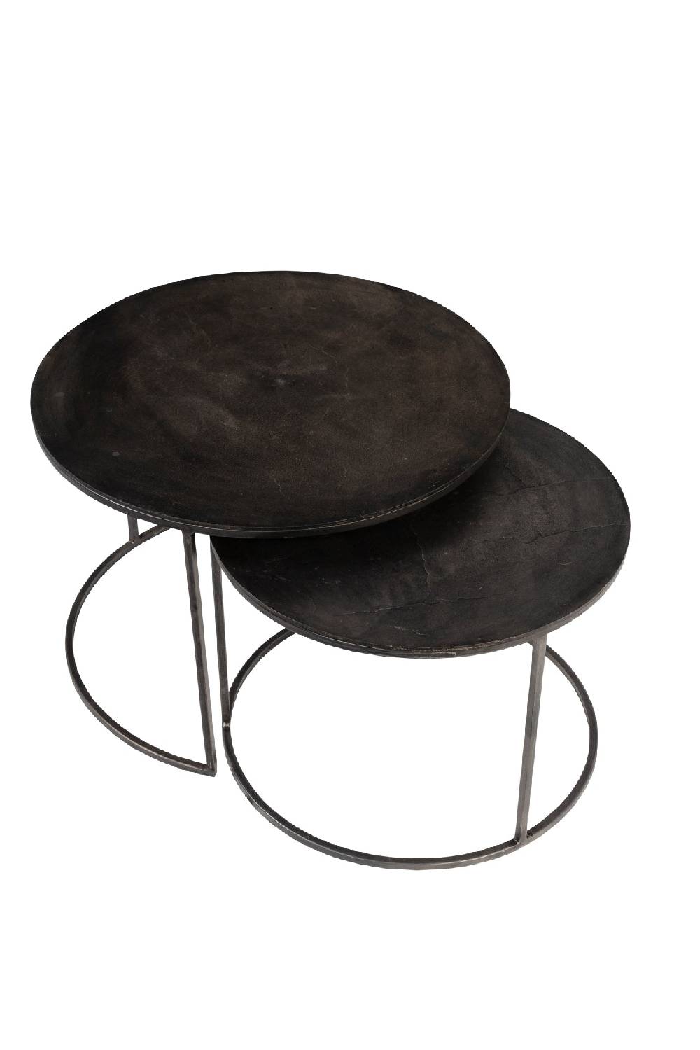 Novità Home Tavolino basso rotondo in metallo - set 1/2 Negozio online di fabbrica