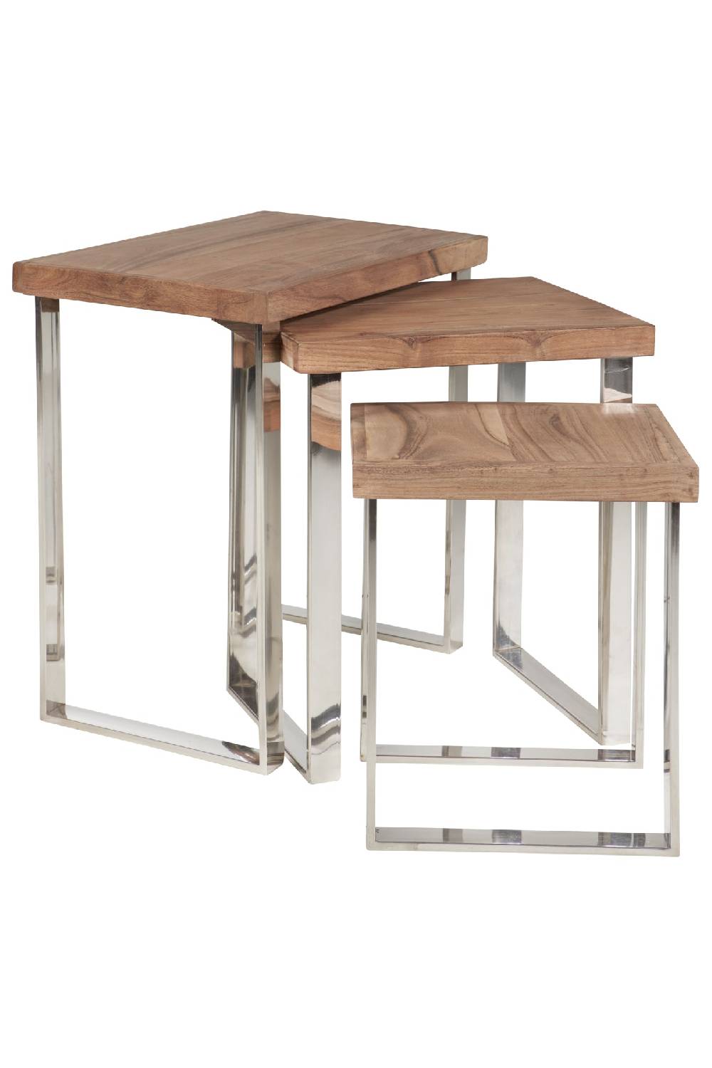 Novità Home Tavolino basso in legno e metallo - set 1/3 Prezzo di fabbrica