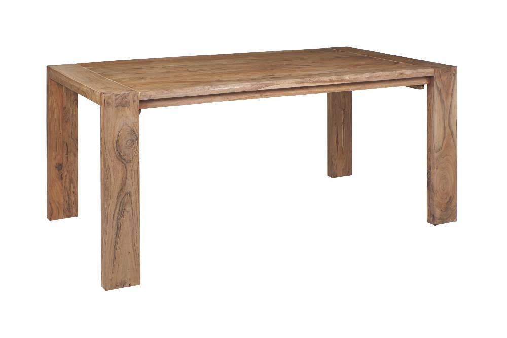 Novità Home Stone - Tavolo da Pranzo in Legno di Acacia con Prolunghe Estraibili Offerta per la Festa della Mamma