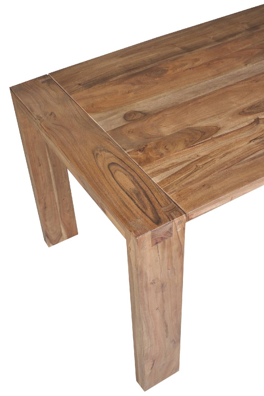 Novità Home Stone - Tavolo da Pranzo in Legno di Acacia con Prolunghe Estraibili Offerta per la Festa della Mamma