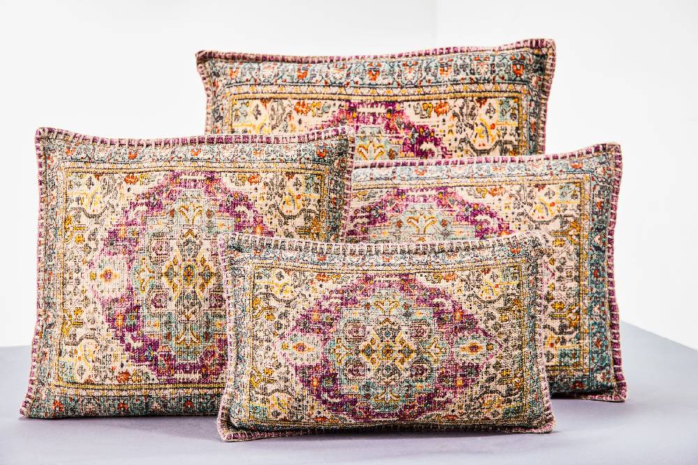 Novità Home Maddalena - Cuscino Stampa Vintage Tonalita Purple Con Interno Rilascio limitato