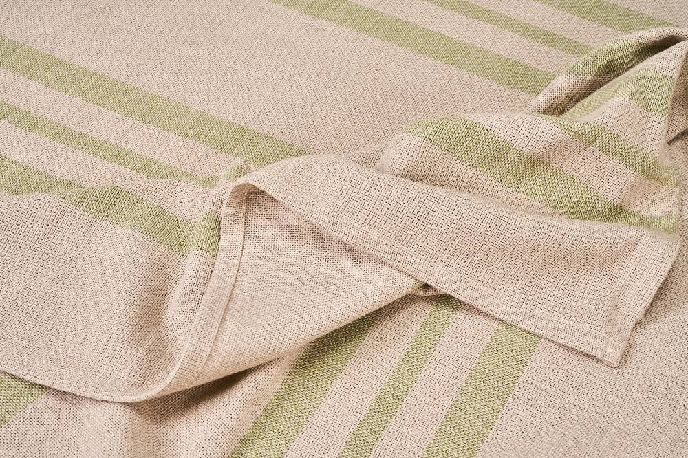 Novità Home Favignana - Tovaglia Trama Telaio Naturale Riga Verde 140X240 Fino al 60% di sconto