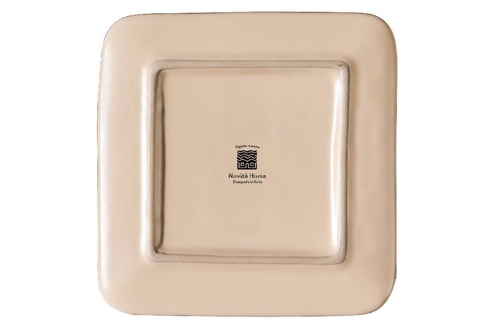 Novità Home Mediterraneo - Piattino Quadrato Pane Rosa Fino al 55% di sconto