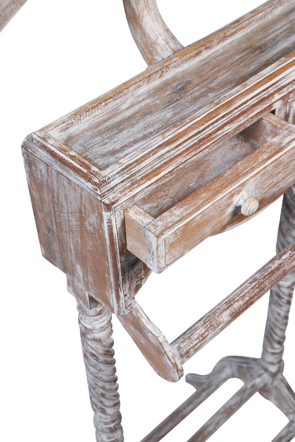 Novità Home Servetto porta abiti 2 casettini in legno white wash Shopping Online