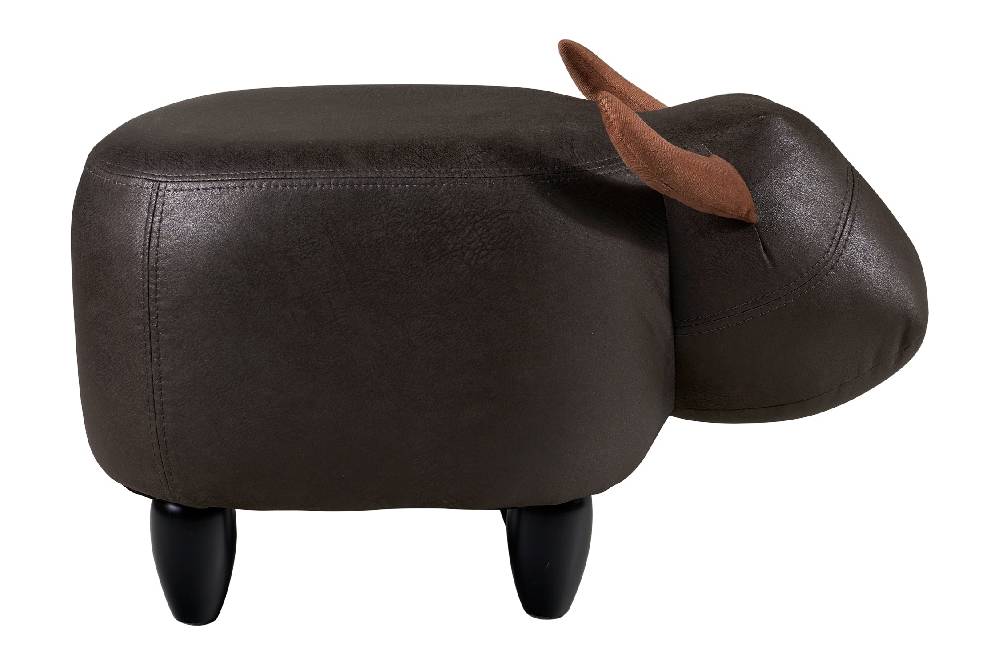 Novità Home Puof toro imbottito in finta pelle - toro marrone Prezzo Ridotto