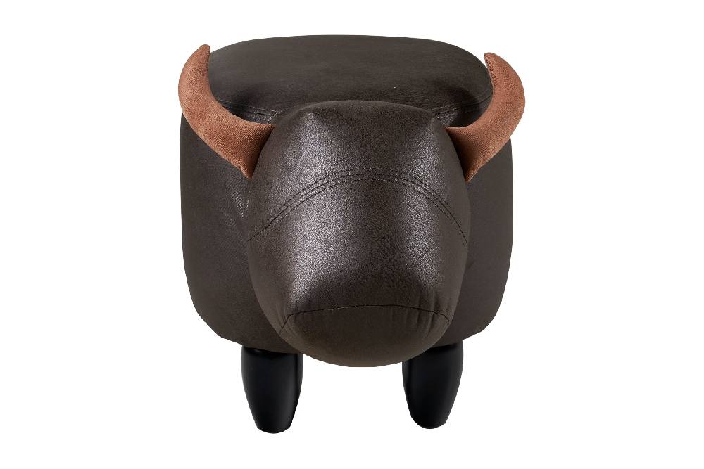 Novità Home Puof toro imbottito in finta pelle - toro marrone Prezzo Ridotto