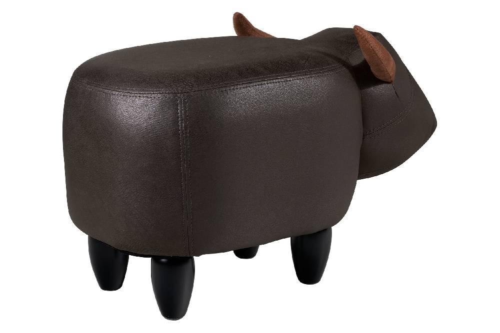 Novità Home Puof toro imbottito in finta pelle - toro marrone Prezzo Ridotto