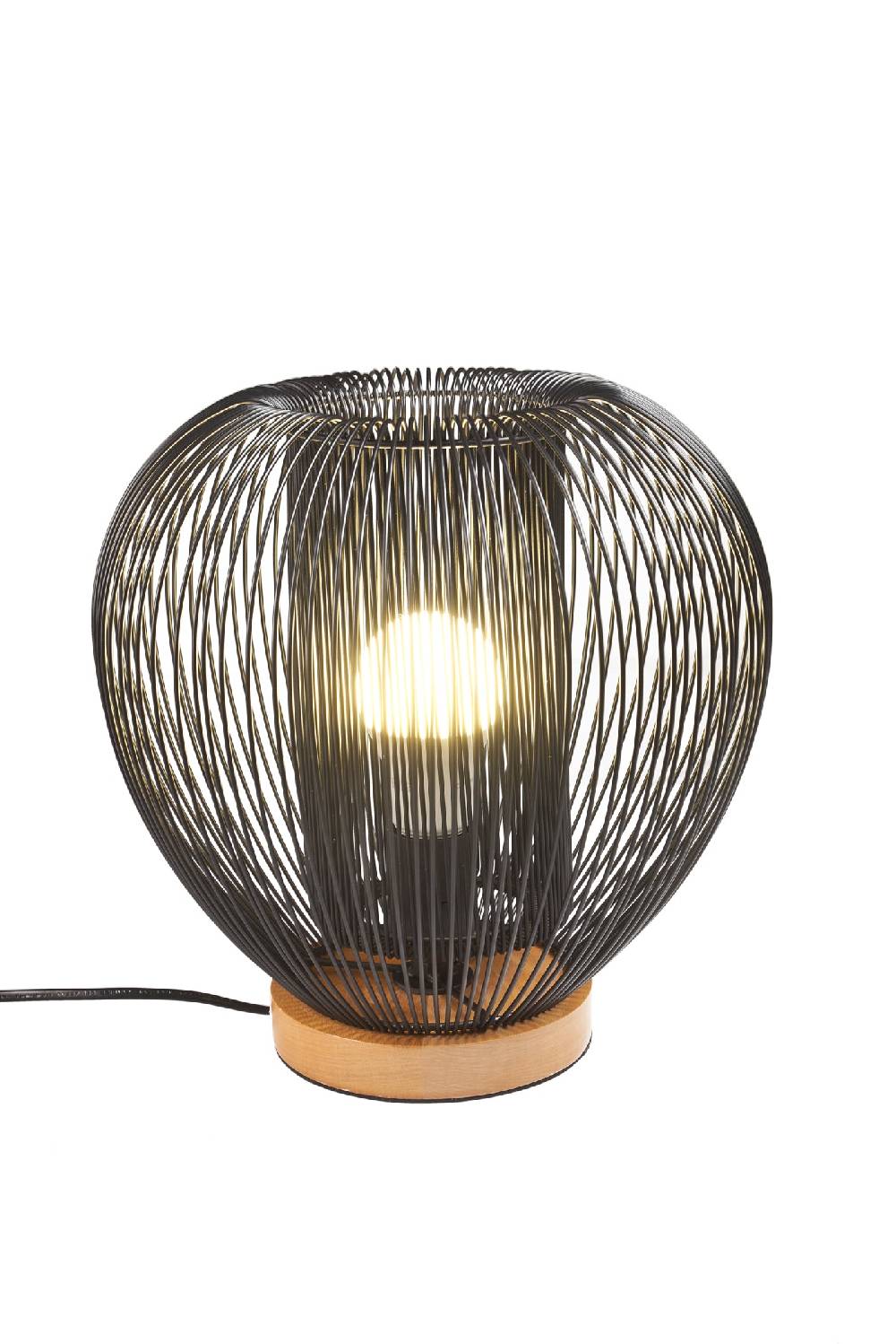 Novità Home Mors - Lampada da Tavolo con Fili in Ferro Nero In Vendita