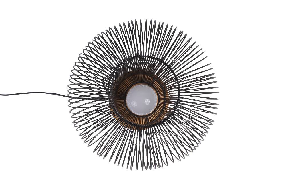 Novità Home Mors - Lampada da Tavolo con Fili in Ferro Nero In Vendita