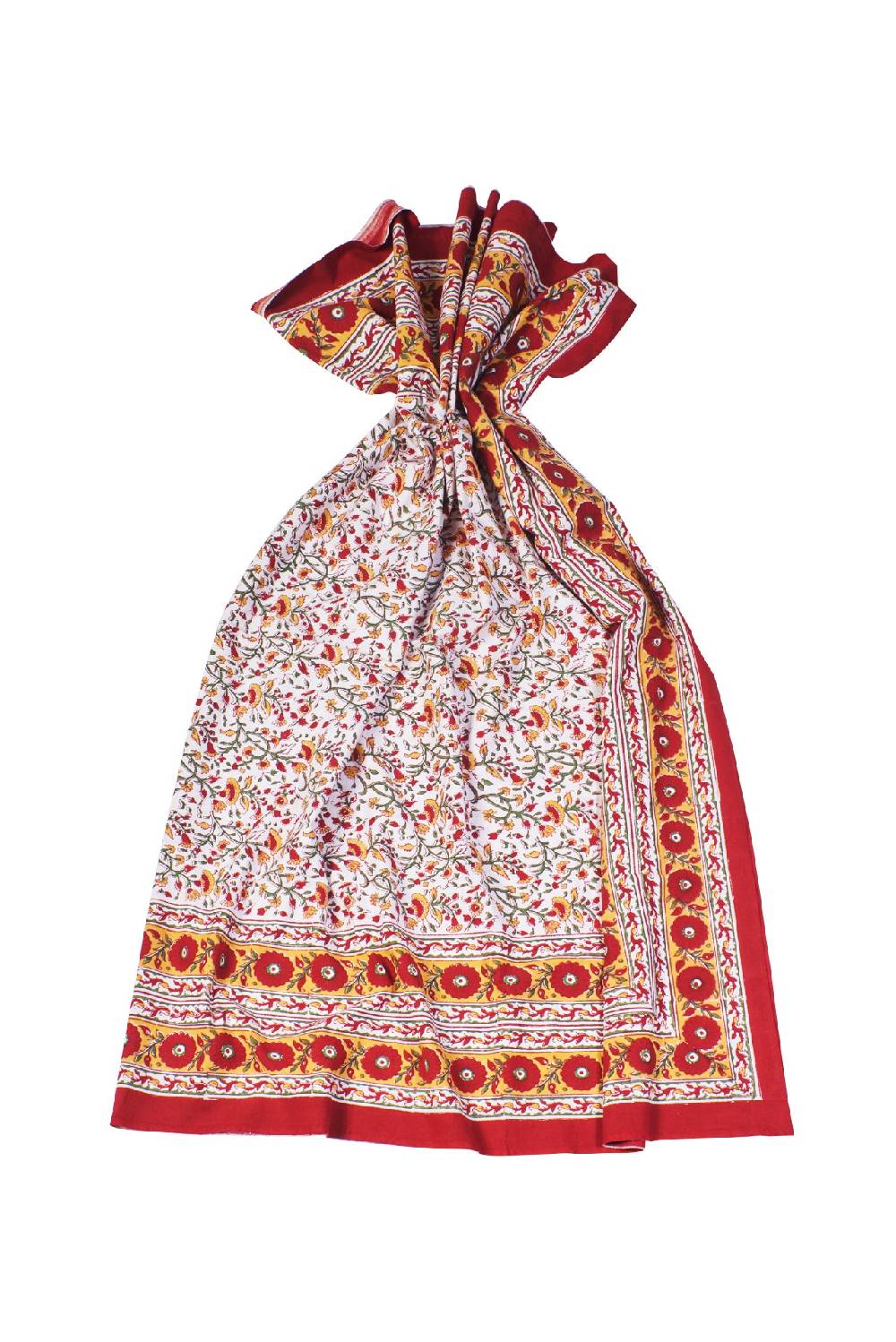 Novità Home Modica - mezzero singolo decor rosso in cotone - 180x270 Saldi