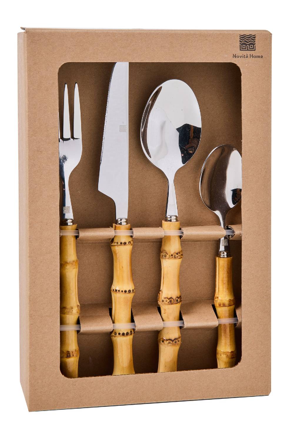 Novità Home Chatelet - Posate Set 1/16 Manico In Radice Di Bambu Saldi Di Fabbrica