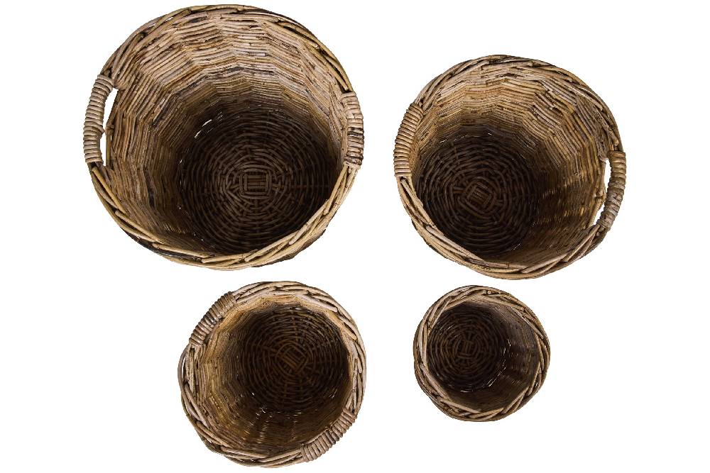 Novità Home Rush Weaves - Ceste Tonde Set 1/4 Grande vendita