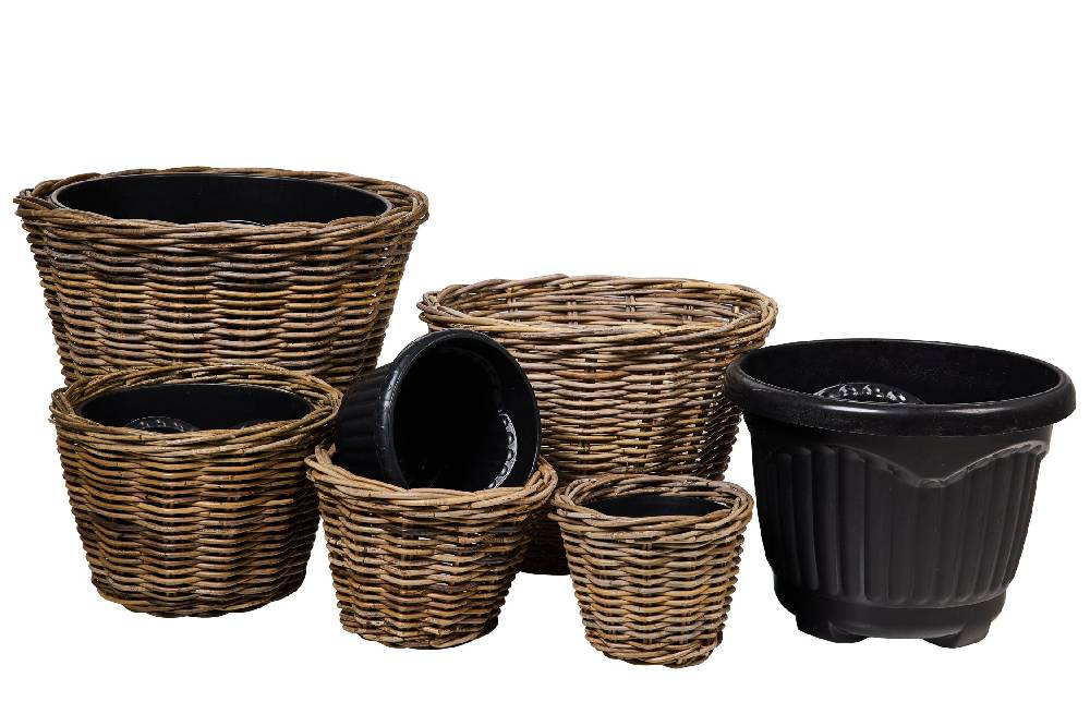 Novità Home Rush Weaves - Ceste Porta Piante Con Vasi In Plastica Set 1/5 Fornitura limitata