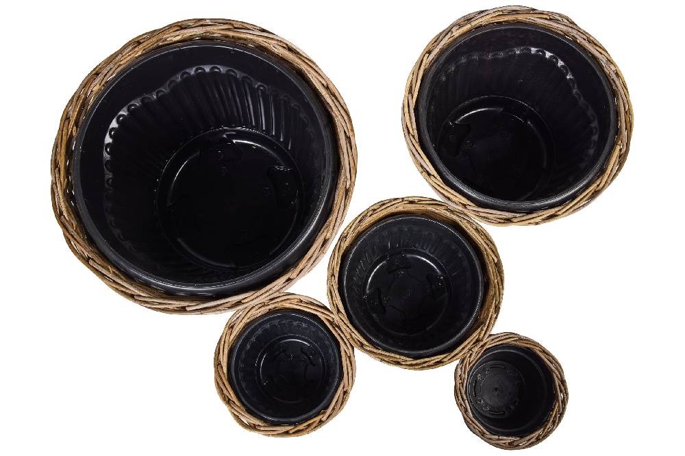Novità Home Rush Weaves - Ceste Porta Piante Con Vasi In Plastica Set 1/5 Fornitura limitata