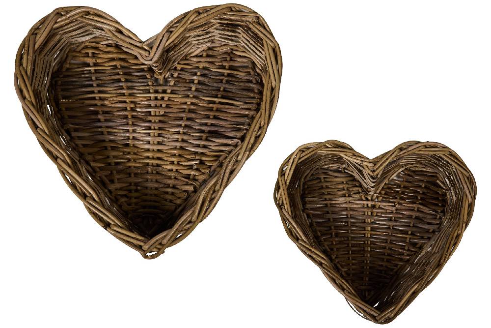Novità Home Rush Weaves - Ceste Cuori Set 1/2 Shopping online