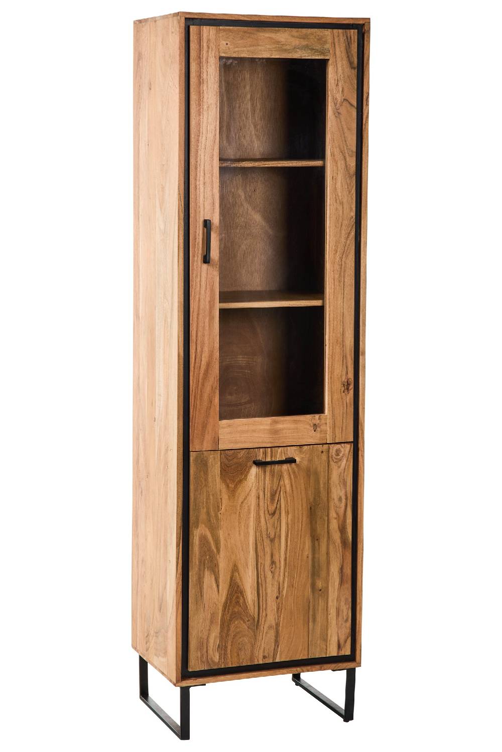 Novità Home Farley - Vetrinetta Alta 1 Sportello Vetro 1 Sportello Chiuso Vendita calda