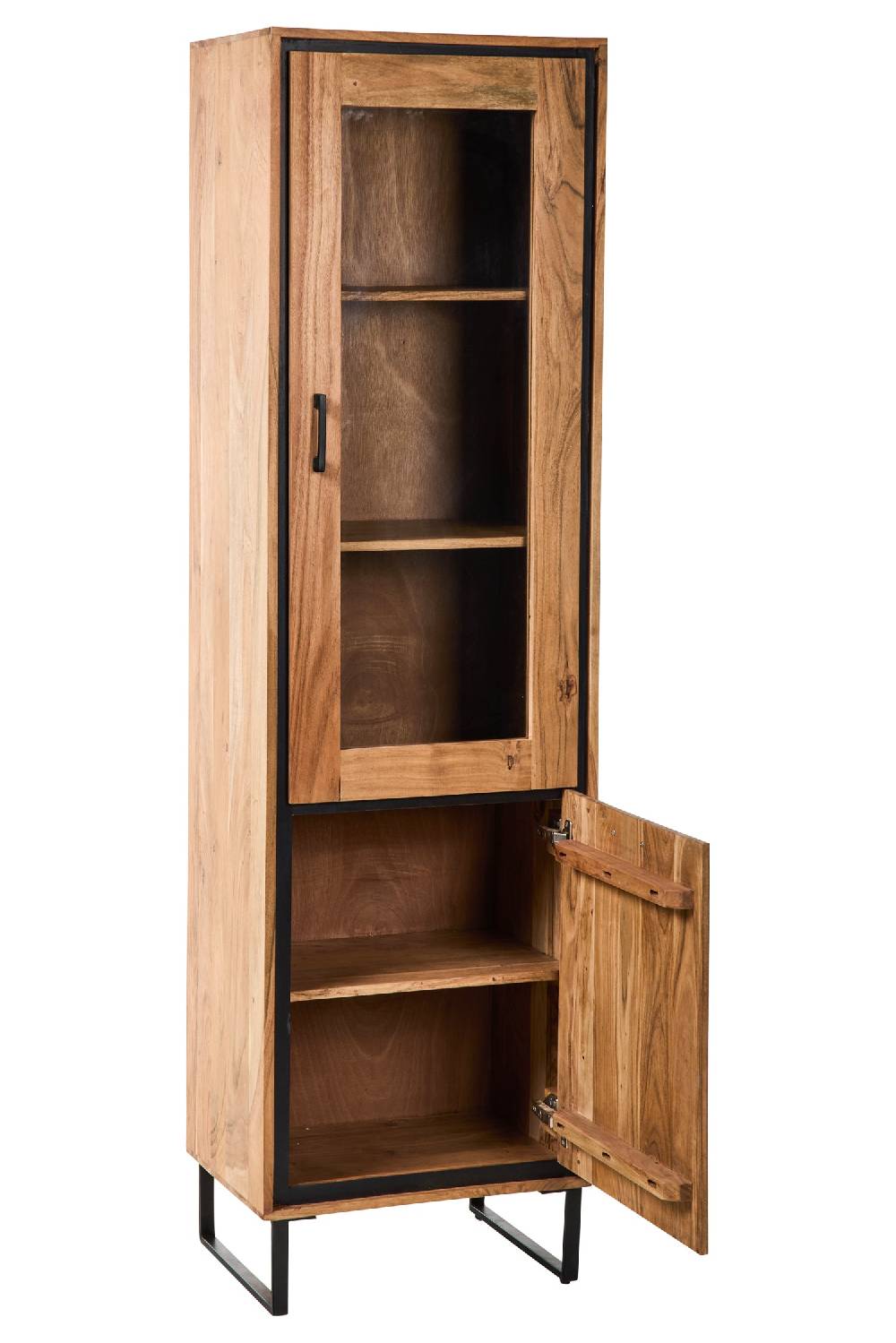Novità Home Farley - Vetrinetta Alta 1 Sportello Vetro 1 Sportello Chiuso Vendita calda