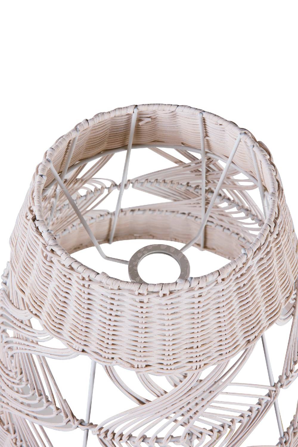 Novità Home Lumiere - Cappello Lampadario Cilindro Medio Midollino Bianco Bestseller