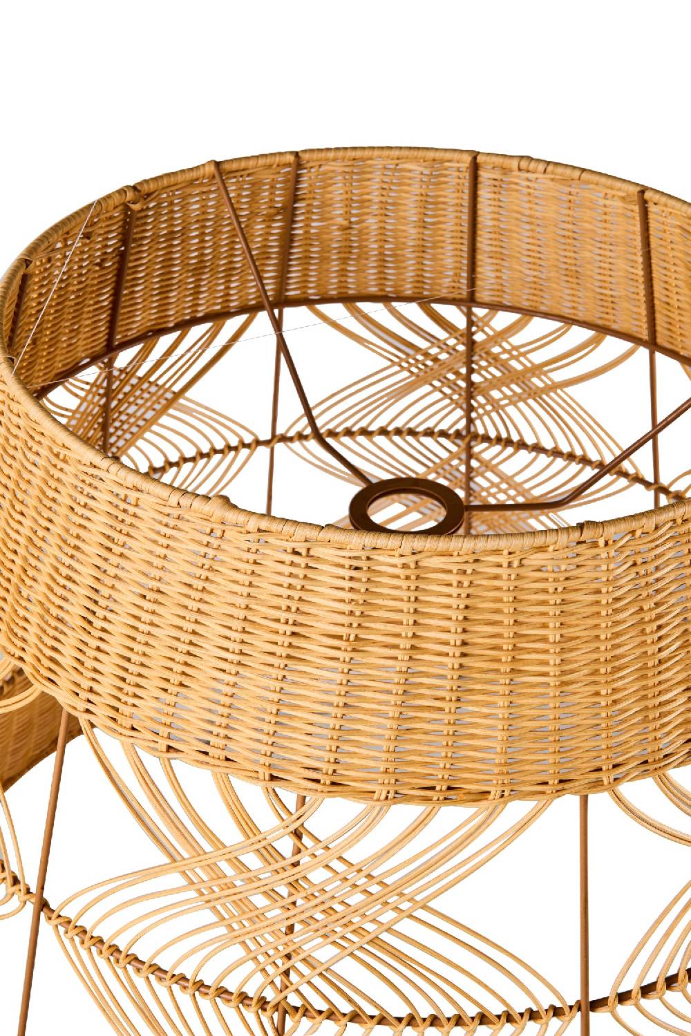 Novità Home Lumiere - Cappello Lampadario Cilindro Big Midollino Naturale Offerte stagionali