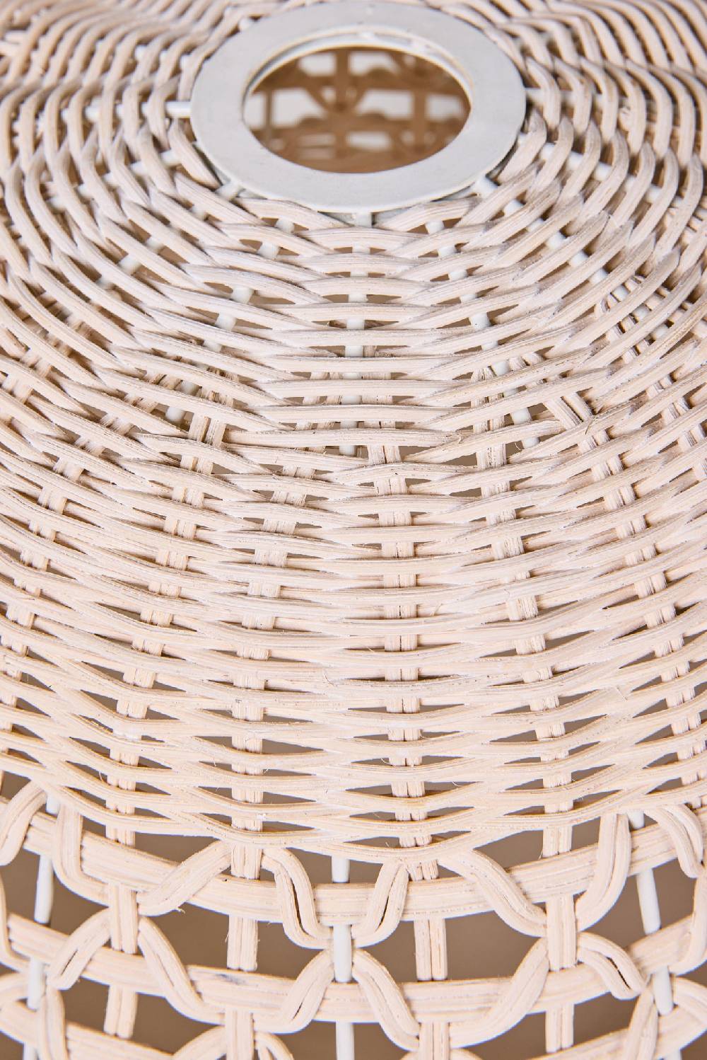 Novità Home Lumiere - Cappello Lampadario In Midollino Traforato Bianco Enormi risparmi