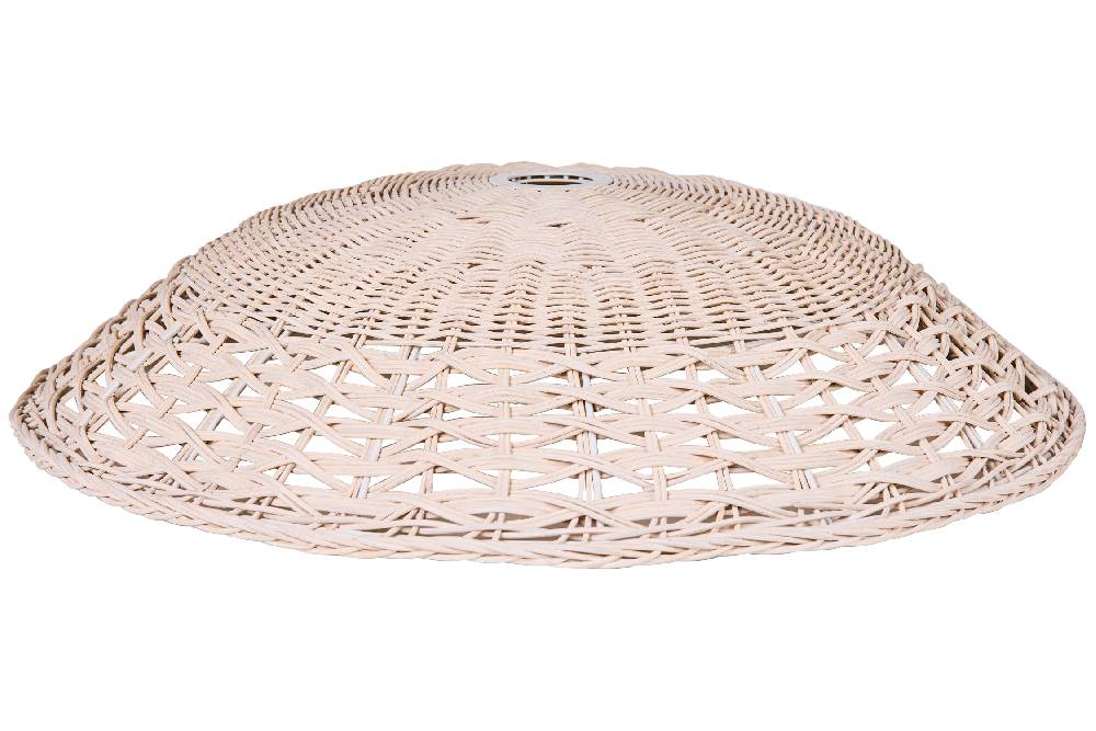 Novità Home Lumiere - Cappello Lampad.Piatto Midollino Bianco Rilascio limitato