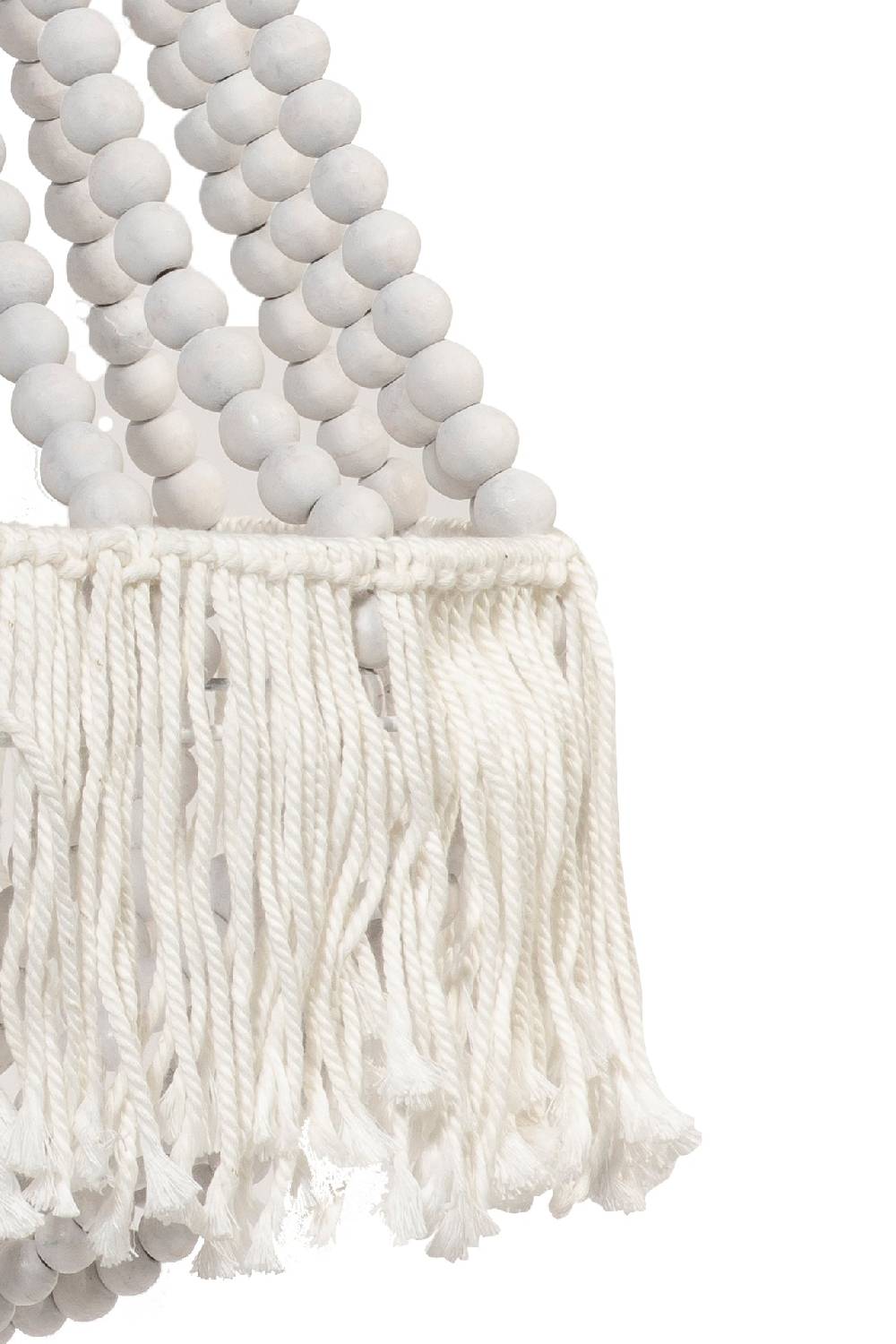 Novità Home Bubbles - Lampadario Sfere Legno Con Frange Bianco 50% di sconto con spedizione gratuita