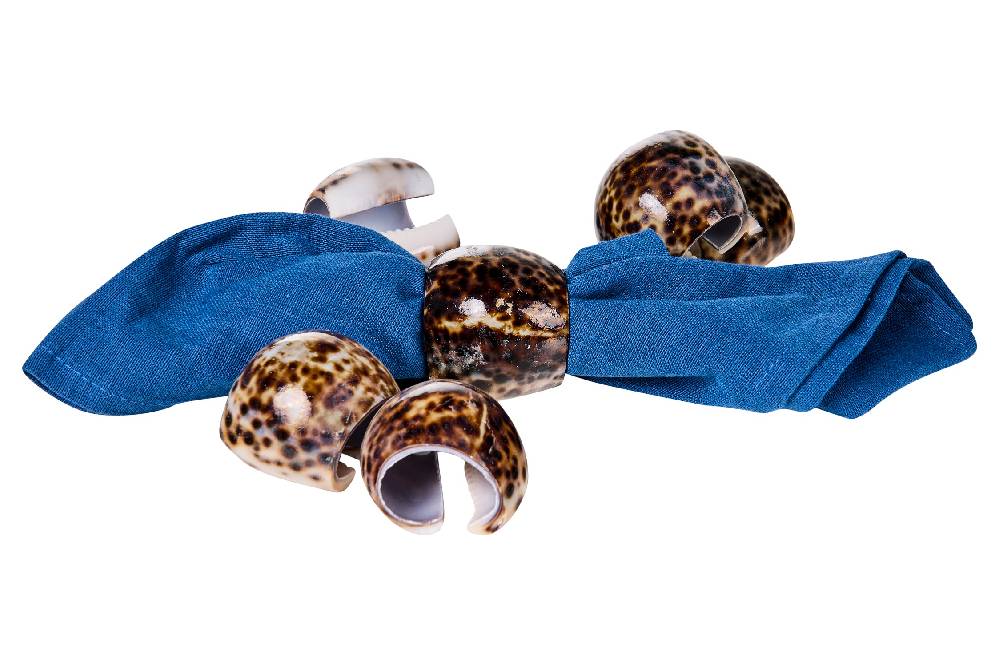 Novità Home Spotted Shells - Legatovaglioli Set 1/6 Sconti questo mese