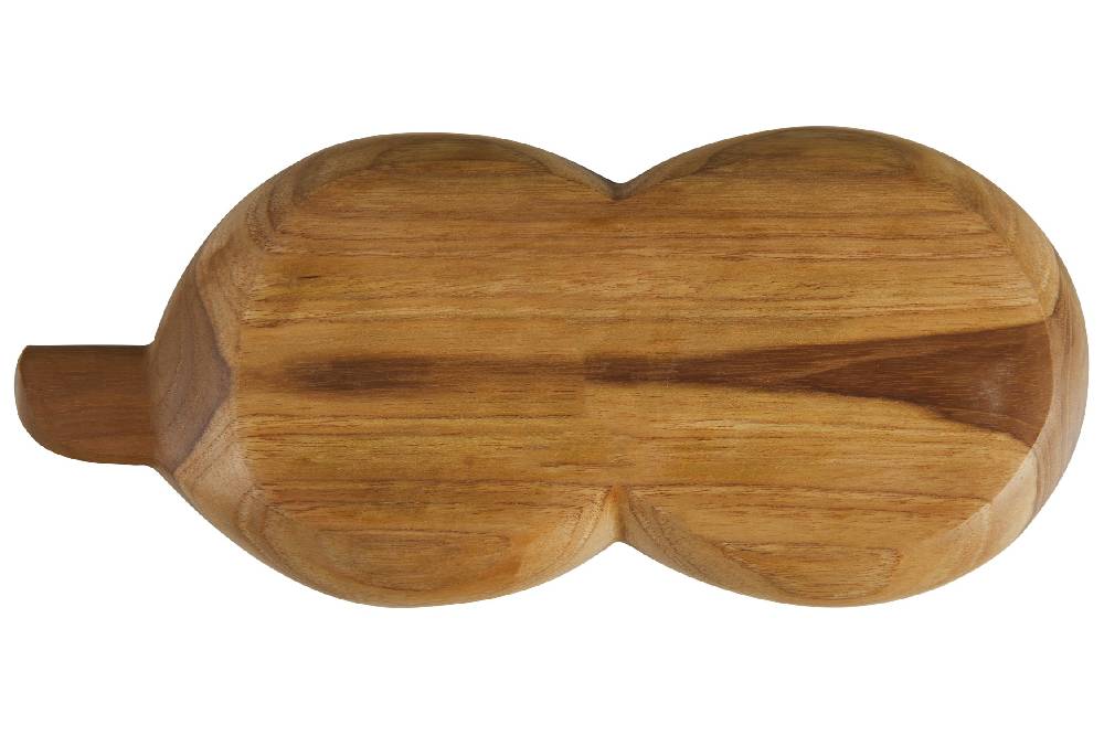 Novità Home Bartender - Ciotola Legno Doppia Forma Legume Con Abalone Soddisfazione Garantita