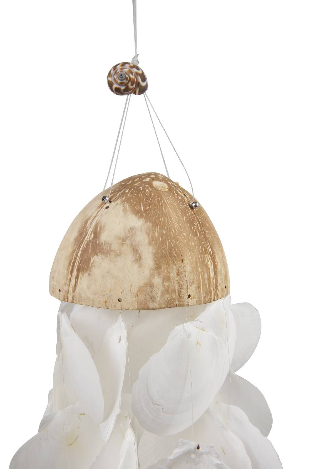 Novità Home Wind Sounds - Cocco Shabby Con Fili Conchiglie Bainche Qualità Garantita