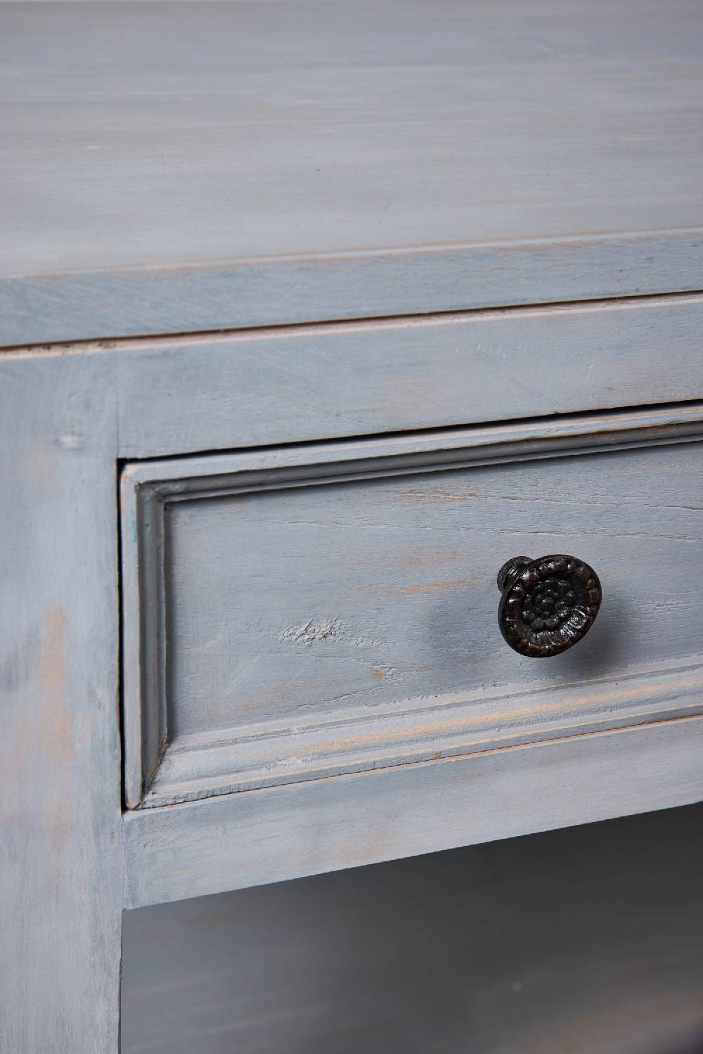 Novità Home Heloise - Mobiletto Comodino 2 Cassettini Grey Vintage Saldi