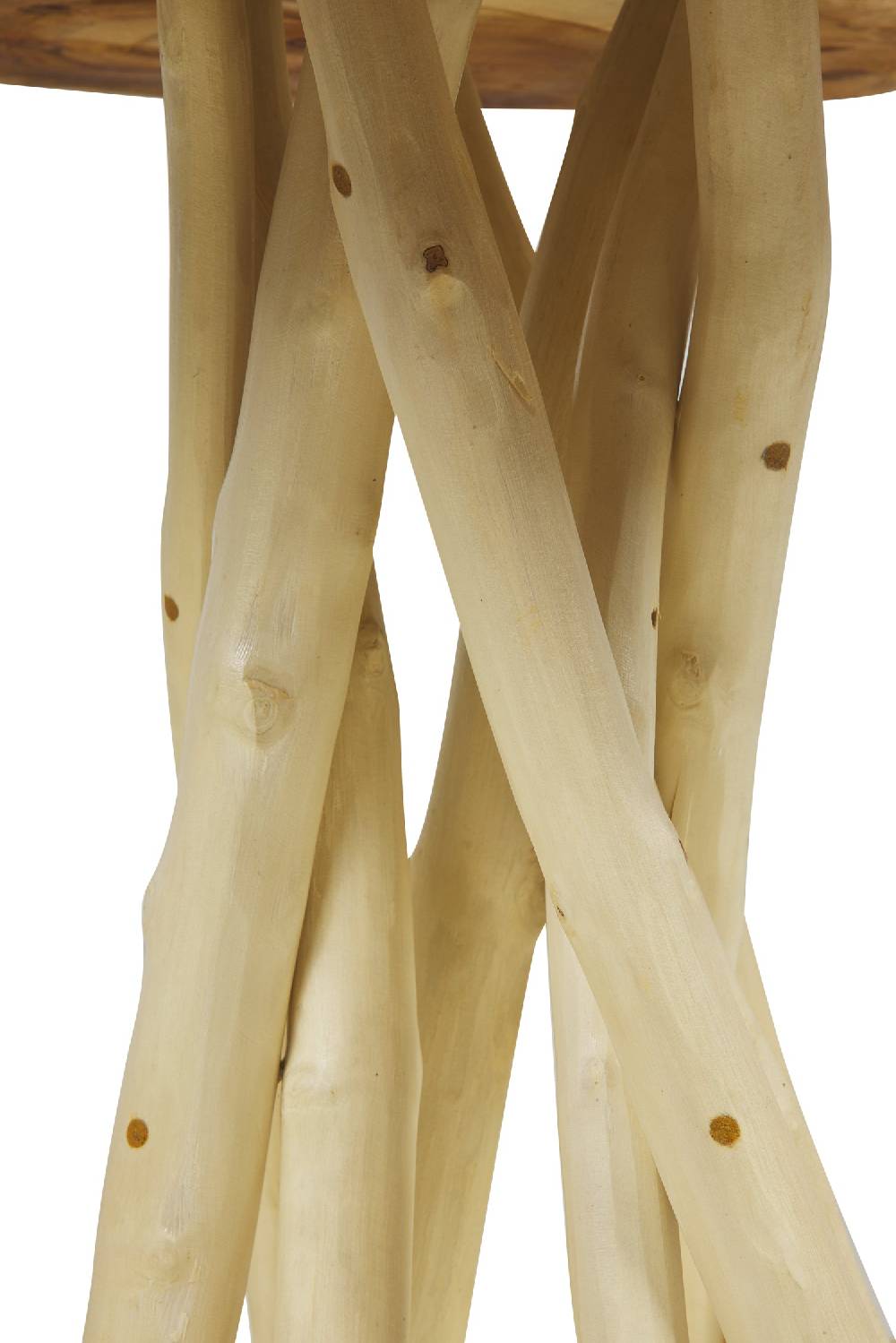 Novità Home Craftsman - Tavolino Tondo Legni Assemblati Con Gambe Teak Vendite Flash