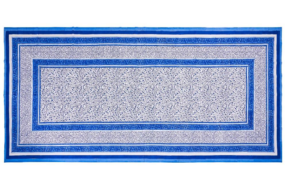 Novità Home Dorgali - mezzero singolo decor blue in cotone - 180x270 Flash Sale